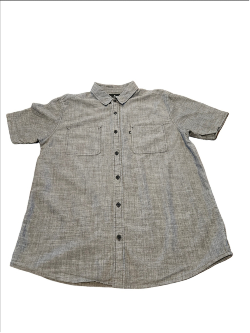 Men's Junk Food Clothing Casual Button Down Shirt Size L Grey